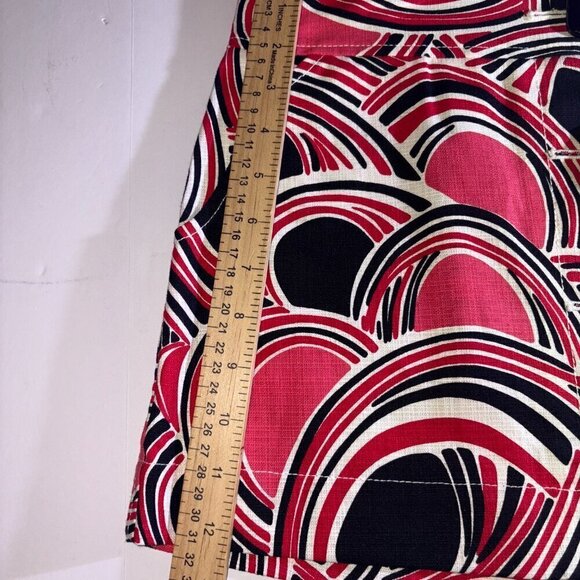 NEW W/ TAGS Tibi Red Pink Black Button Front Skirt Size 2 - Picture 6 of 9